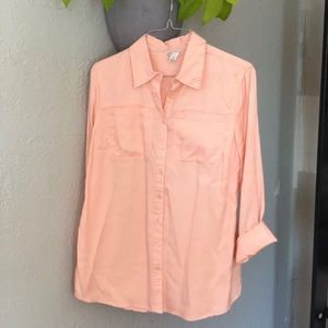 Cato Peachy Pink Button Pocket Front Shirt